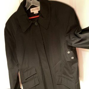 All weather long coat with light weight removable lining.